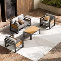 ZANDOR Outdoor Patio Conversation Sets, 4-Piece Aluminum Metal Outside by ZANDOR%7CCraftingYourOutdoorElegance