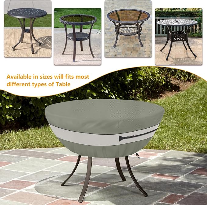 Round Patio Table Cover, Suitable - Image 3