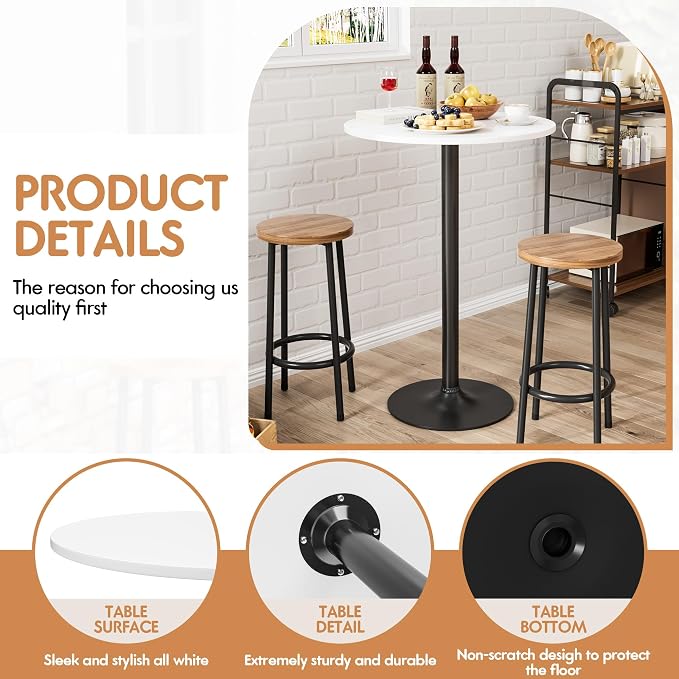 Shahoo Round Bar Table, Cocktail Table - Image 6