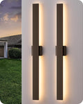 EDISHINE 2 Pack Modern Outdoor Wall Lights Dimmable, 39.3" Rectangular Outdoor by EDISHINE