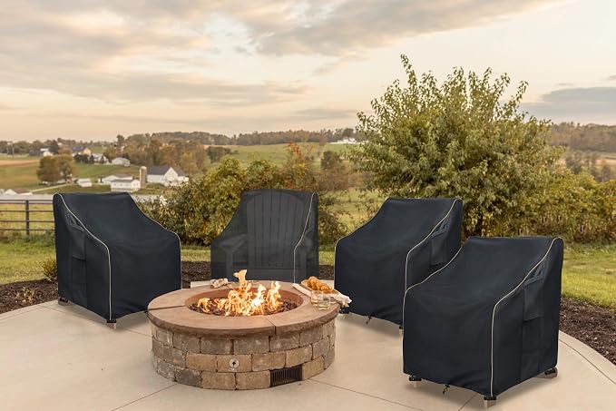 Patio Swivel Chair Cover 4 Pack, Waterproof Heavy Duty Outdoor Chair Covers - Image 9