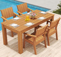ZHUSI Patio Table and Chairs Set, Outdoor Table and Chairs, HDPE Outdoor Dining by ZHUSI