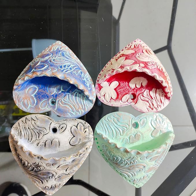 Retro Heart Shaped Plant Pots, Indoor Vertical Wall Hanging Garden Small Plant - Image 7
