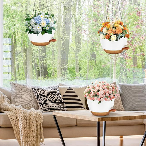 10 inch Hanging Planters for Indoor Plants, 3 Pack Self-Watering Hanging - Image 2
