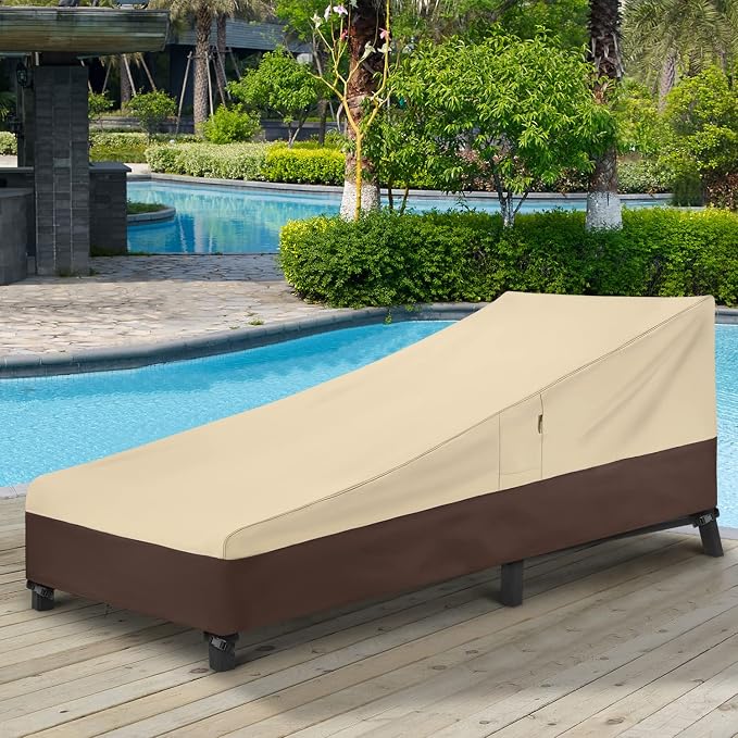 Arcedo Waterproof Patio Chaise Lounge cover, heavy duty Lounge Chair Covers - Image 6