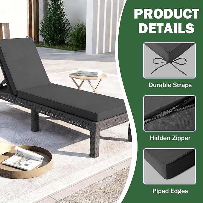 Chaise Lounge Cushions Outdoor, Outdoor Chaise Cushion - Image 6