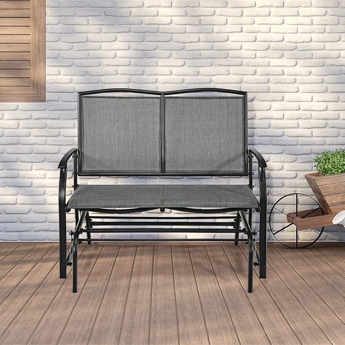 Giantex Patio Glider Benches for Outside, Swing Glider Chair - Image 2