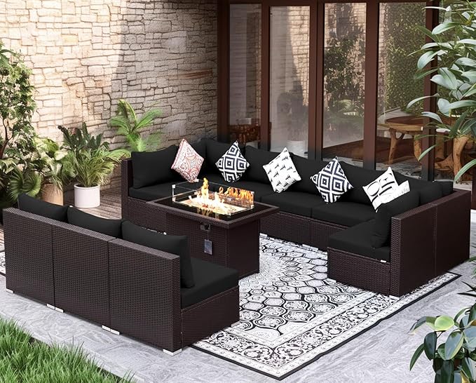 NICESOUL 11 Piece Outdoor Furniture Set by NICESOUL