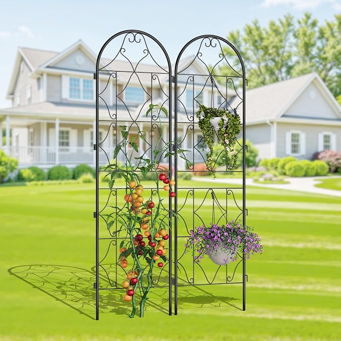 Garvee 22"x 75" Metal Garden Trellis Panel, Vegetables, Indoor & Outdoor - Image 2