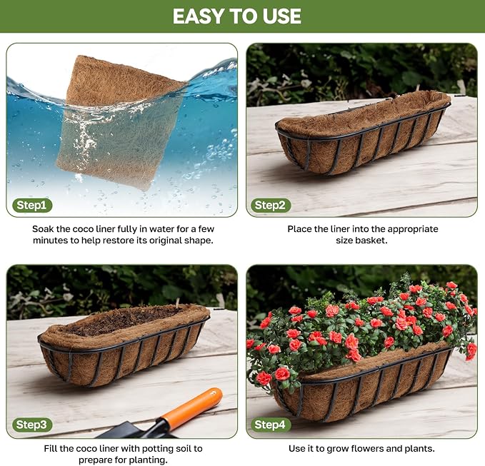 2Pcs Trough Coco Liner 36" Coco Coir Liners - Image 4