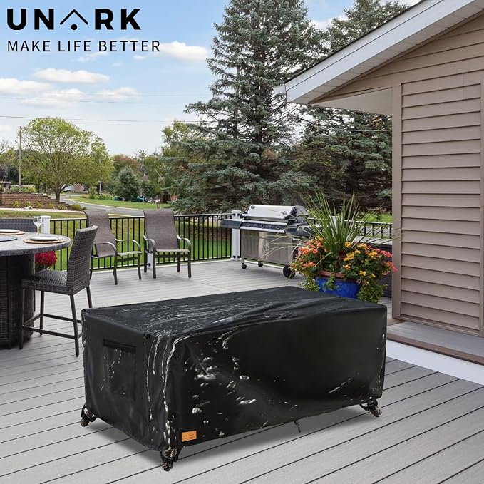 Outdoor Patio Coffee Table Cover, 600D Waterproof Heavy Duty Outdoor Table Cover - Image 6