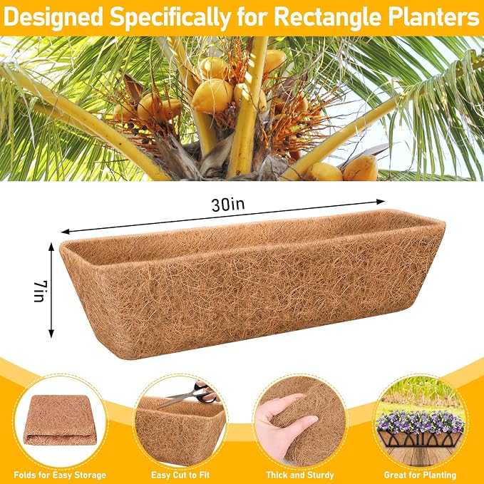 Riare 2 Pack 30 Inch Rectangle Coconut Liners - Image 2