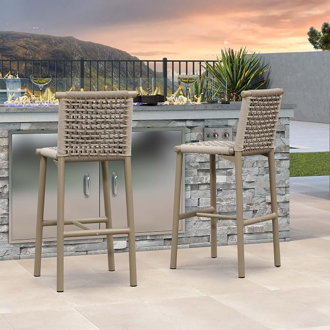 PURPLE LEAF Bar Stools Set of 2 - Image 3