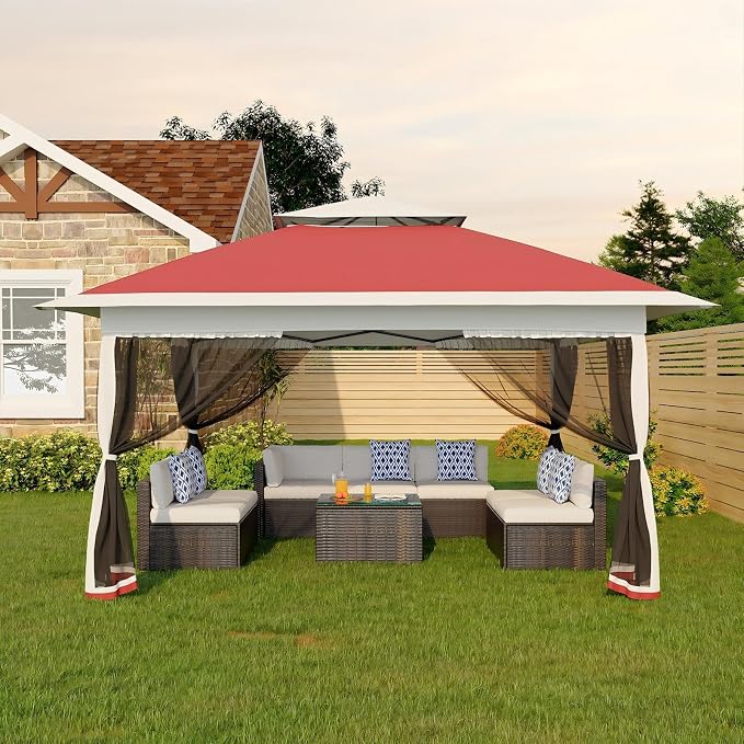 Canopy Tent 12x12 ft, Pop Up Gazebo One-Push Setup by GarveeLife