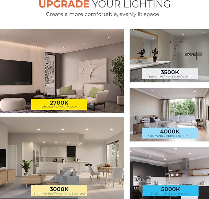 HALO HLB 6 in LED Recessed Lighting Canless Dimmable Wet Location Selectable - Image 7