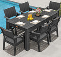 ZHUSI Patio Table and Chairs Set, Outdoor Table and Chairs, HDPE Outdoor Dining by ZHUSI