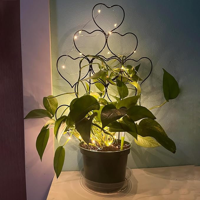 Plant Trellis for Climbing Plants Indoor Outdoor, Trlzey 3 Pack Stackable Metal - Image 5