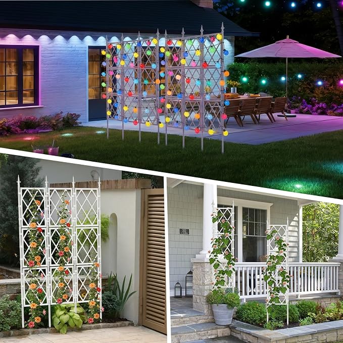 5.25FT Garden Trellis for Climbing Plants Outdoor, Metal Wall Lattice Climbing - Image 5