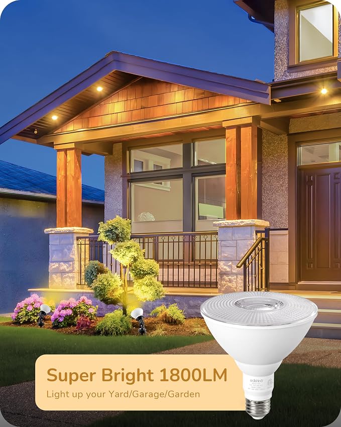 EDISHINE Flood Light Bulbs, PAR38 LED Outdoor Flood Light Bulbs, 120W - Image 2