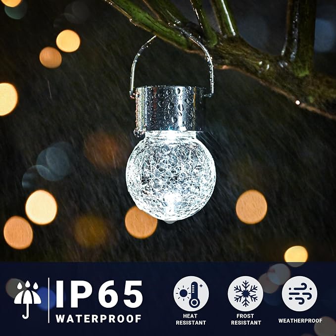 Solpex 12 Pack Hanging Solar Lights Outdoor, Solar Outdoor Lights Decorative - Image 3