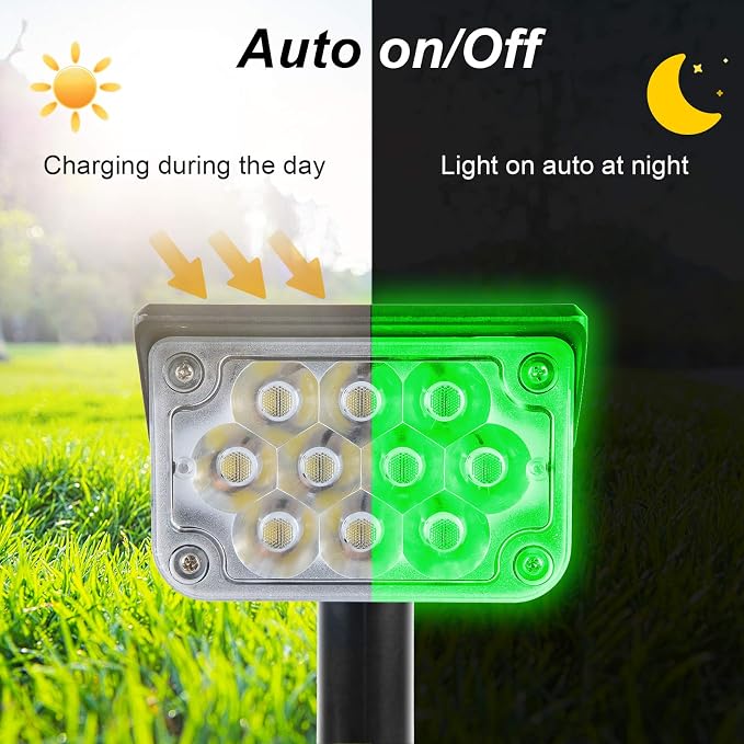 Green Solar Spot Lights Outdoor, St. Patrick's Day Decor Lights - Image 2