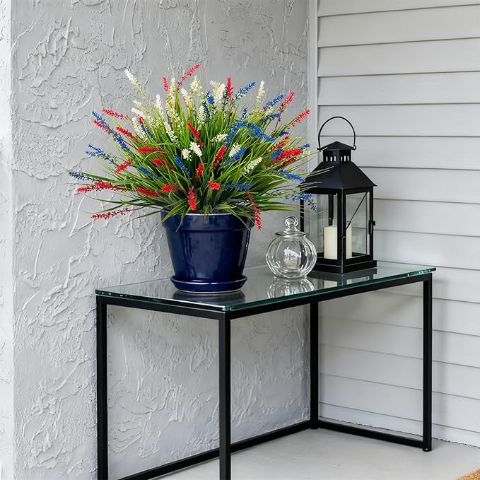 Artificial Faux Plants for Outdoor Spring Decoration, Fake Flowers Shrubs UV - Image 4