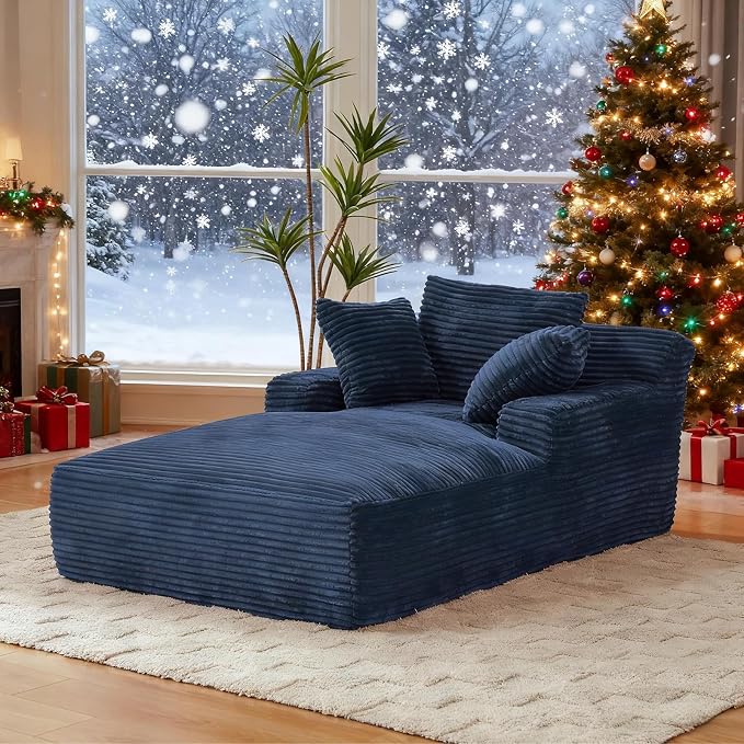 78.7" Chaise Lounge Chair Indoor, Oversized Boneless Couch Comfy Upholstered - Image 8