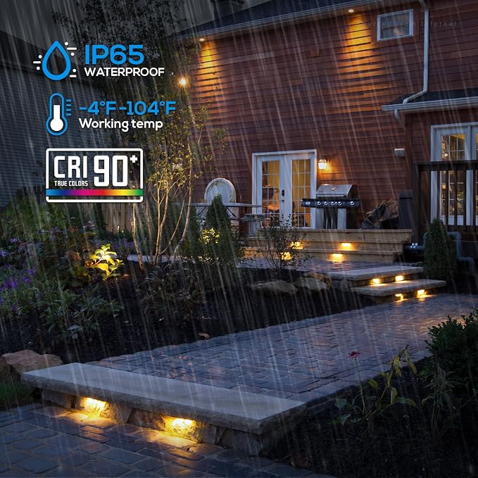 LEONLITE 7 Inch LED Hardscape Lighting, Update Retaining Wall Lights, LED - Image 7