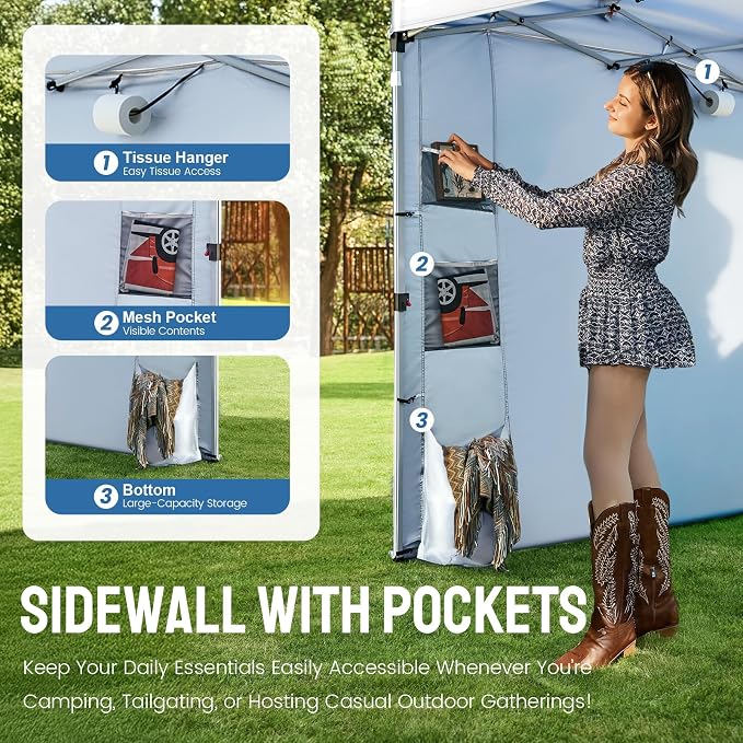 CROWN SHADES Canopy Tent 10x10 Pop Up Canopy Outdoor Shade - Image 4