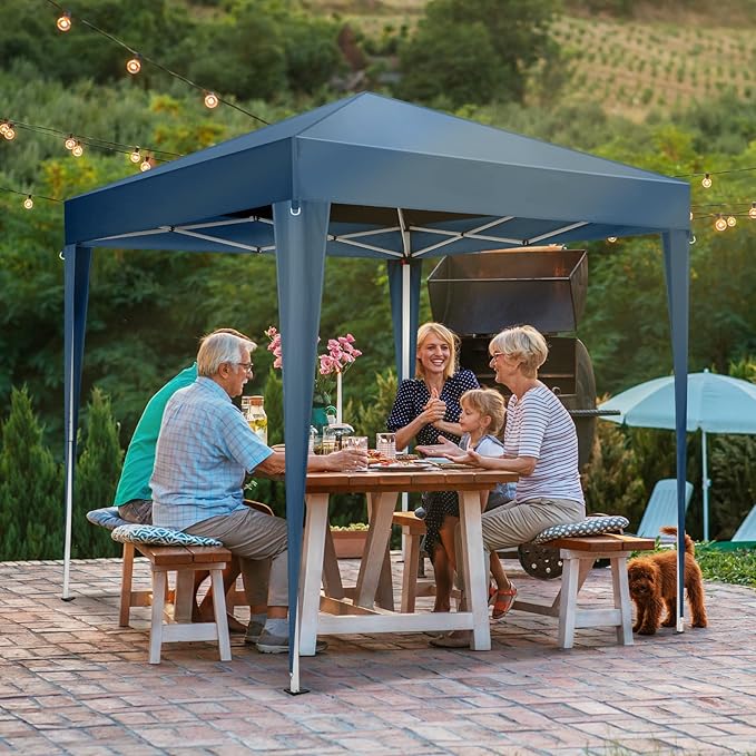 VINGLI 6.5x6.5 Pop Up Canopy Tent, Outdoor Tent Canopies Foldable Portable - Image 7