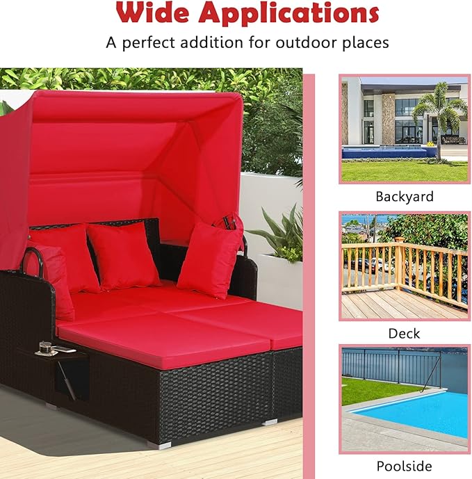 Tangkula Patio Rattan Daybed - Image 9