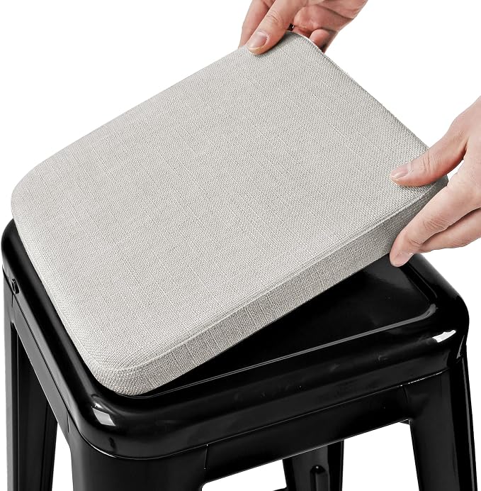 BUYUE Friendly Woven Fabric Magnetic Bar Stool Cushion 1 Piece, Enhanced by BUYUE