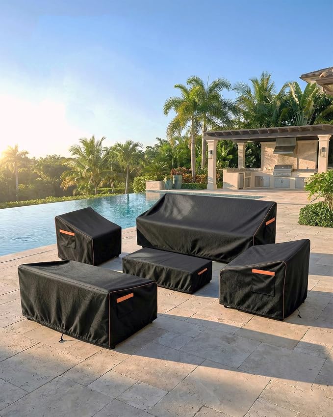 3-Piece Patio Furniture Cover Set - Image 2