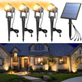 APONUO Solar Spot Lights Outdoor 4-in-1 Solar Landscape Lights Dusk to Dawn by APONUO