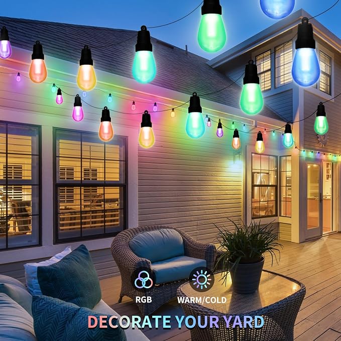 Outdoor String Lights 100FT, Patio Lights - Image 7