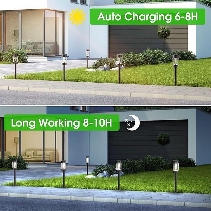 Solar Lights Outdoor, 12 Pack Waterproof Solar Landscape Lighting - Image 7
