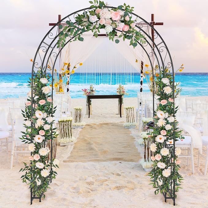 7FT Heavy Duty Steel Garden Arbor - Image 7