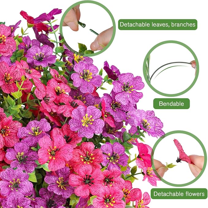 AGIRL 16 Bundles Artificial Flowers - Image 3