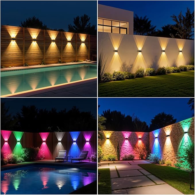 NIORSUN Solar Fence Lights, 24 Pack Wall Lights Waterproof, Led Outdoor Lights - Image 7