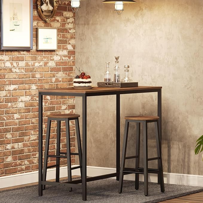 HOOBRO Bar Stools, Barstools Set of 2, Counter Height Barstools, 24.8" Bar - Image 2