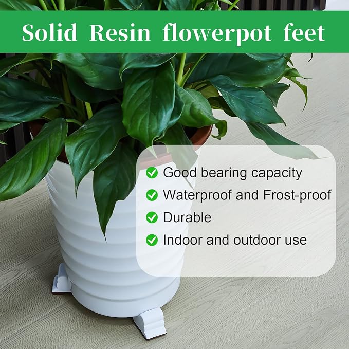 Kigeli 6 Pcs Resin Garden Pot Feet - Image 3