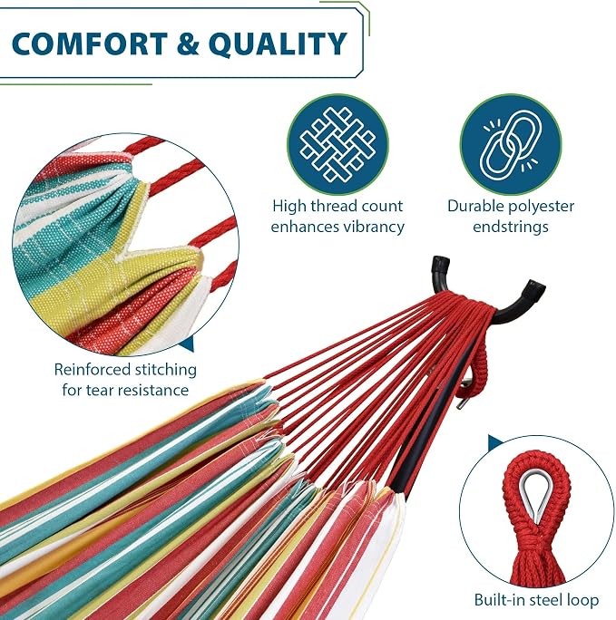 Vivere Double Cotton Hammock - Image 2