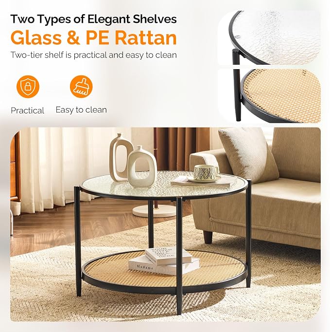 VINGLI 30" Round Coffee Table - Image 3