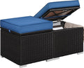 Yaheetech Wicker Ottomans, Outdoor/Indoor Footstools, Additional Seating by Yaheetech