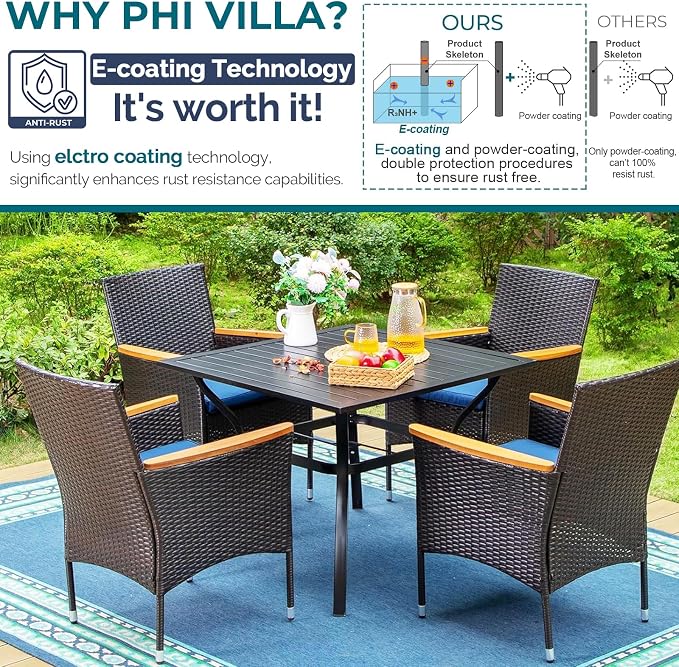PHI VILLA 6 pcs Patio Dining Set - Image 9
