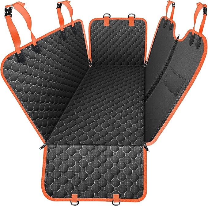 Mancro Dog Car Seat Cover for Back Seat, 2025 Upgraded 600D Heavy Duty by Mancro
