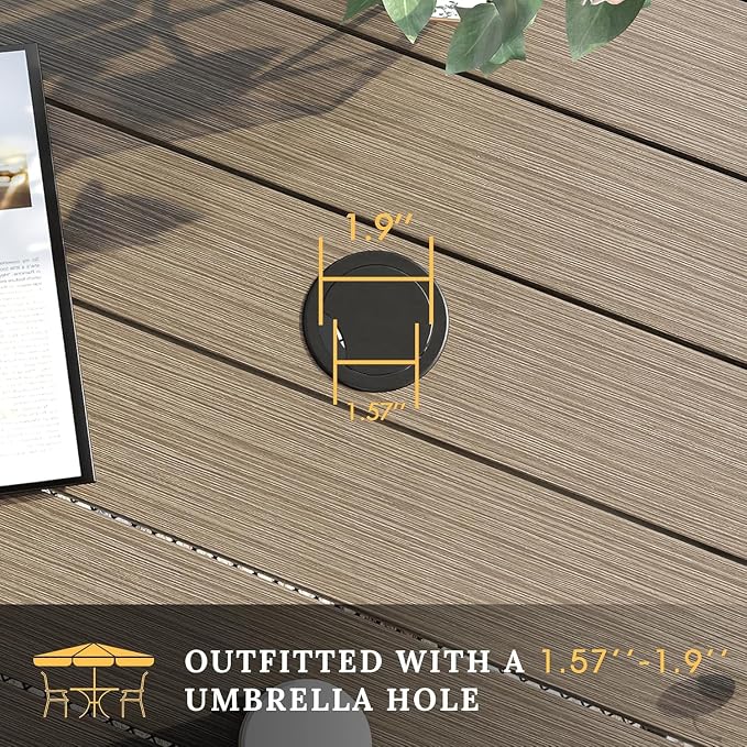 VICLLAX Outdoor Dining Set for 4, 5 Pieces Patio Dining Furniture Set - Image 6
