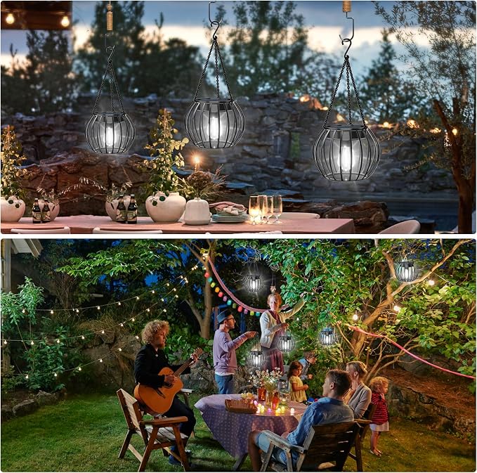 UBright Solar Powered Lights Outdoor Waterproof Hanging Lights - Image 6