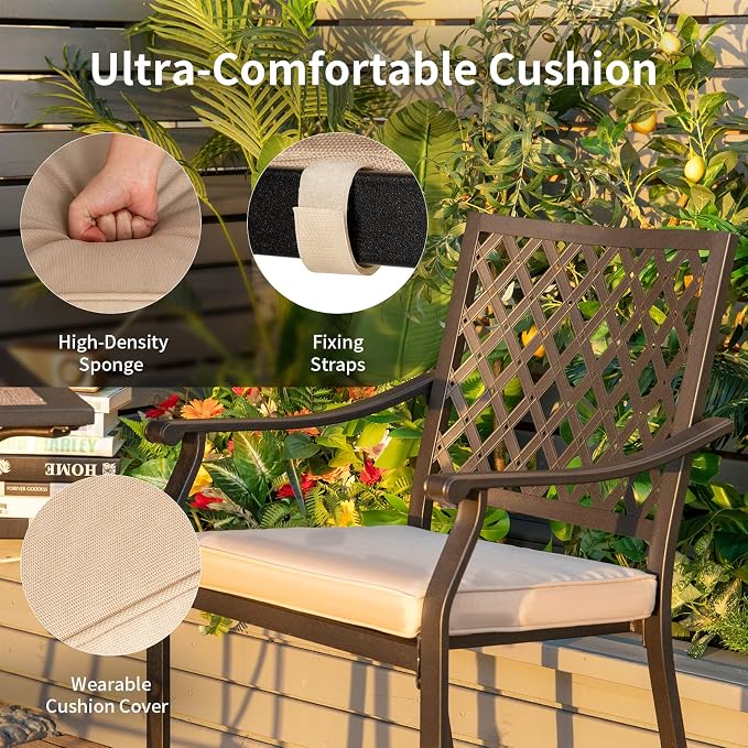 Tangkula 3 Piece Patio Bar Bistro Set, Outdoor Bar Height Stool & Table - Image 6