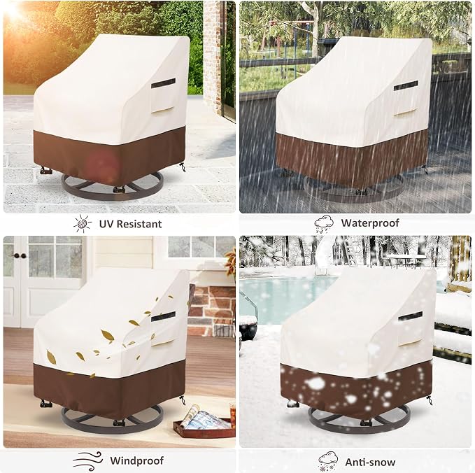 Patio Chair Covers Waterproof Patio Furniture Covers, 30W x 34 D x 38.5 H - Image 9
